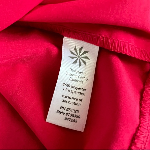 Athleta Pack Everywhere Halter Dress 12 Tall Barbie Pink Fit & Flared V Neck FF - Picture 11 of 11